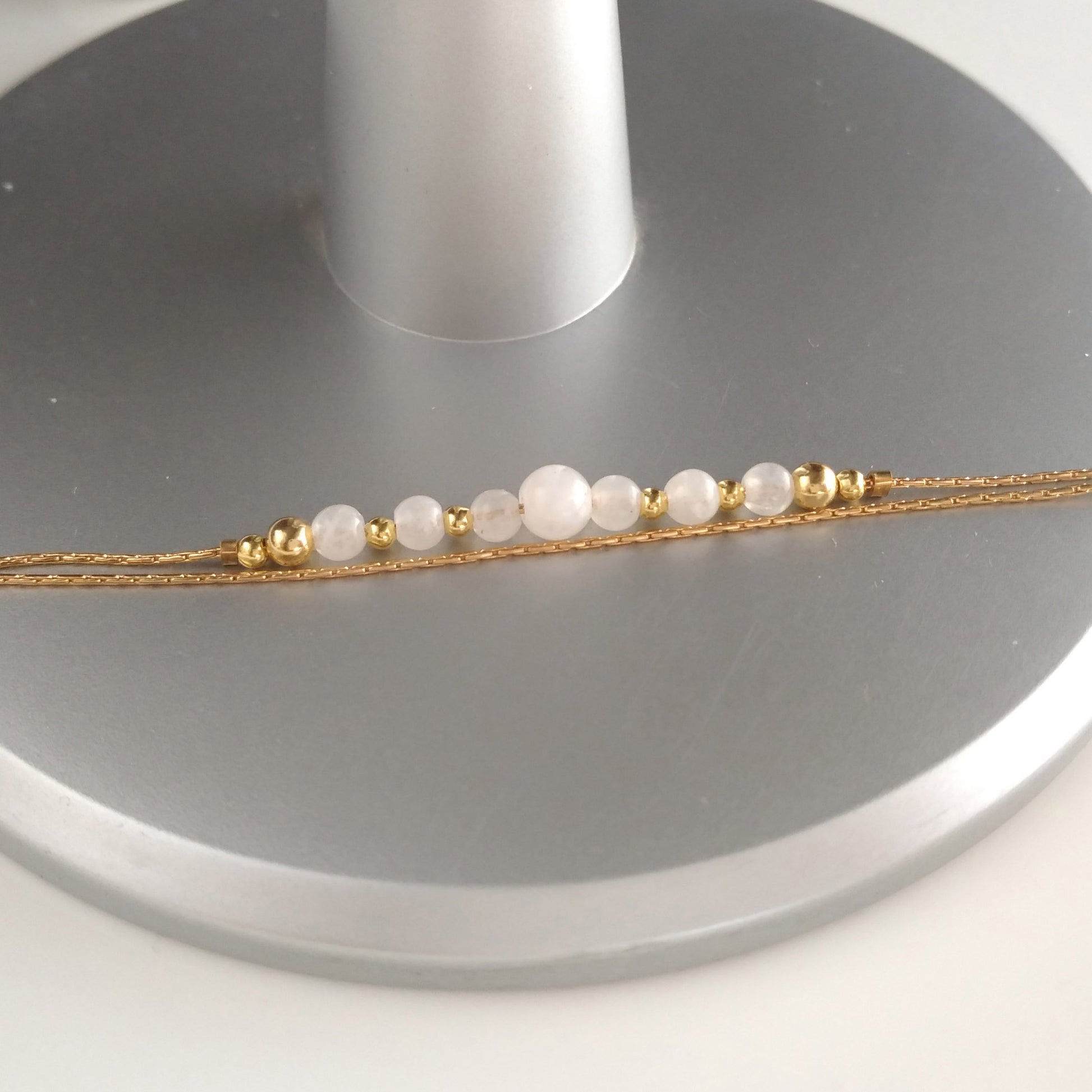 Bracelet en or pierre de lune cristal - Nicte