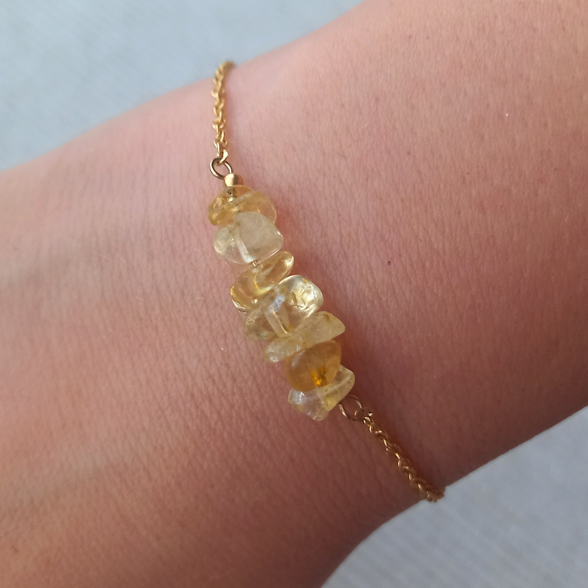 Bracelet de pierre de naissance de novembre citrine - Nicte