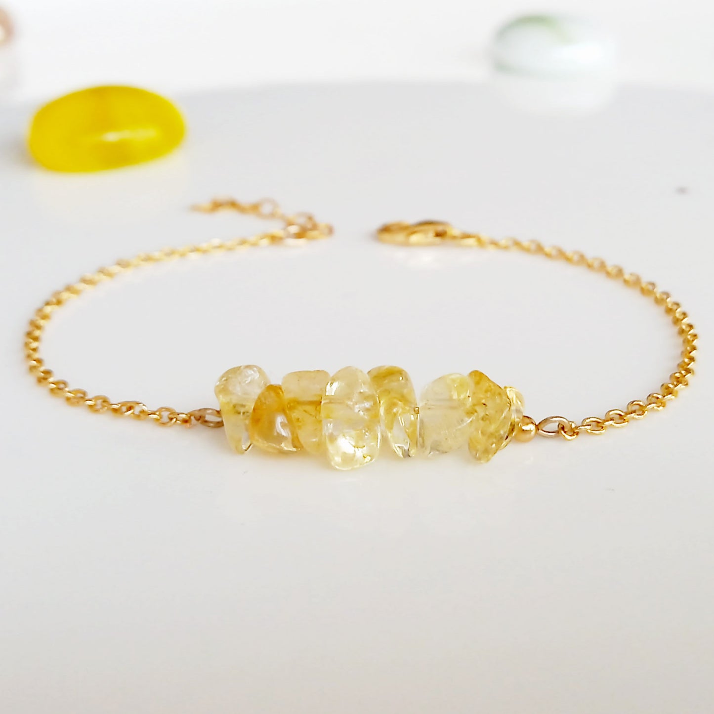 Bracelet de pierre de naissance de novembre citrine - Nicte