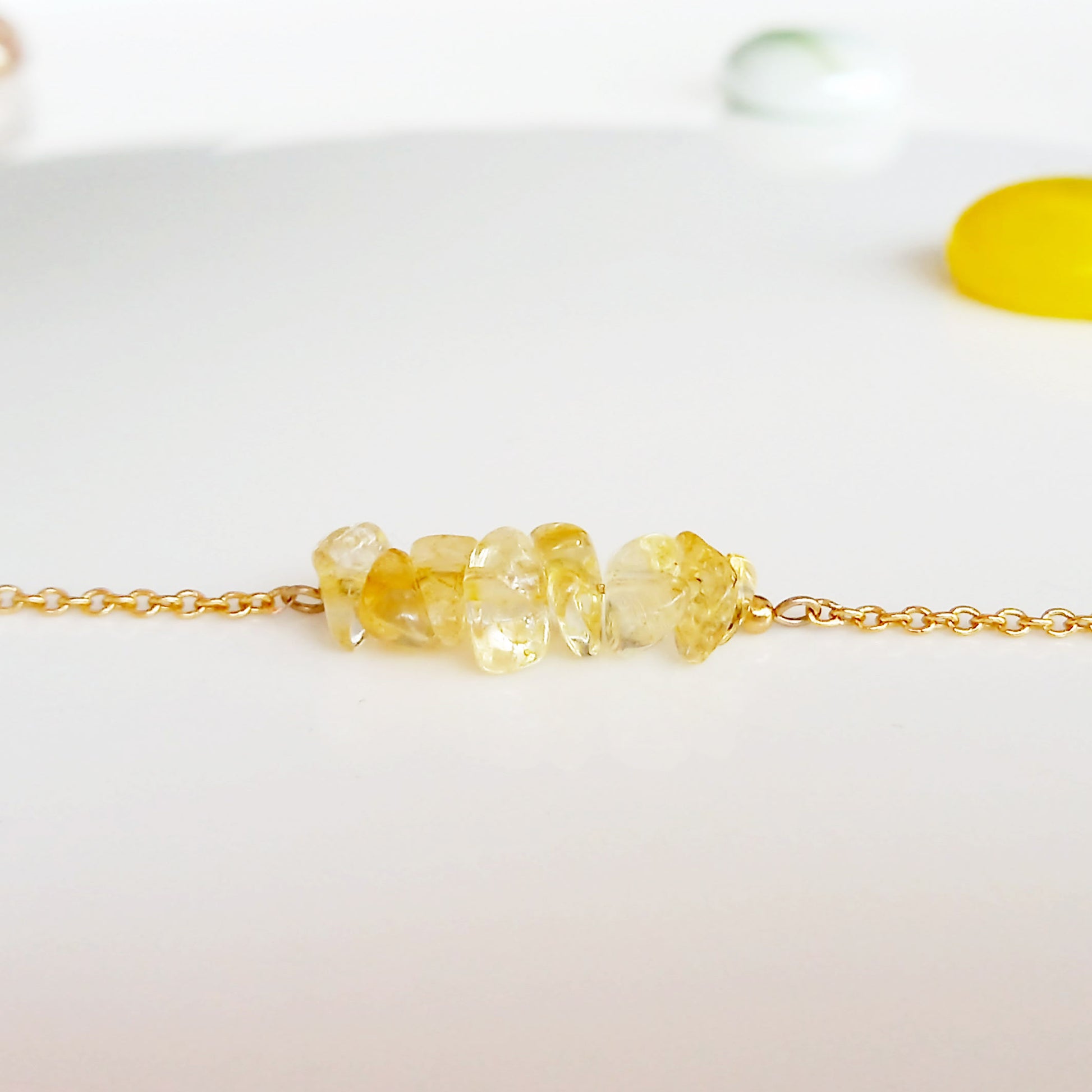 Bracelet de pierre de naissance de novembre citrine - Nicte