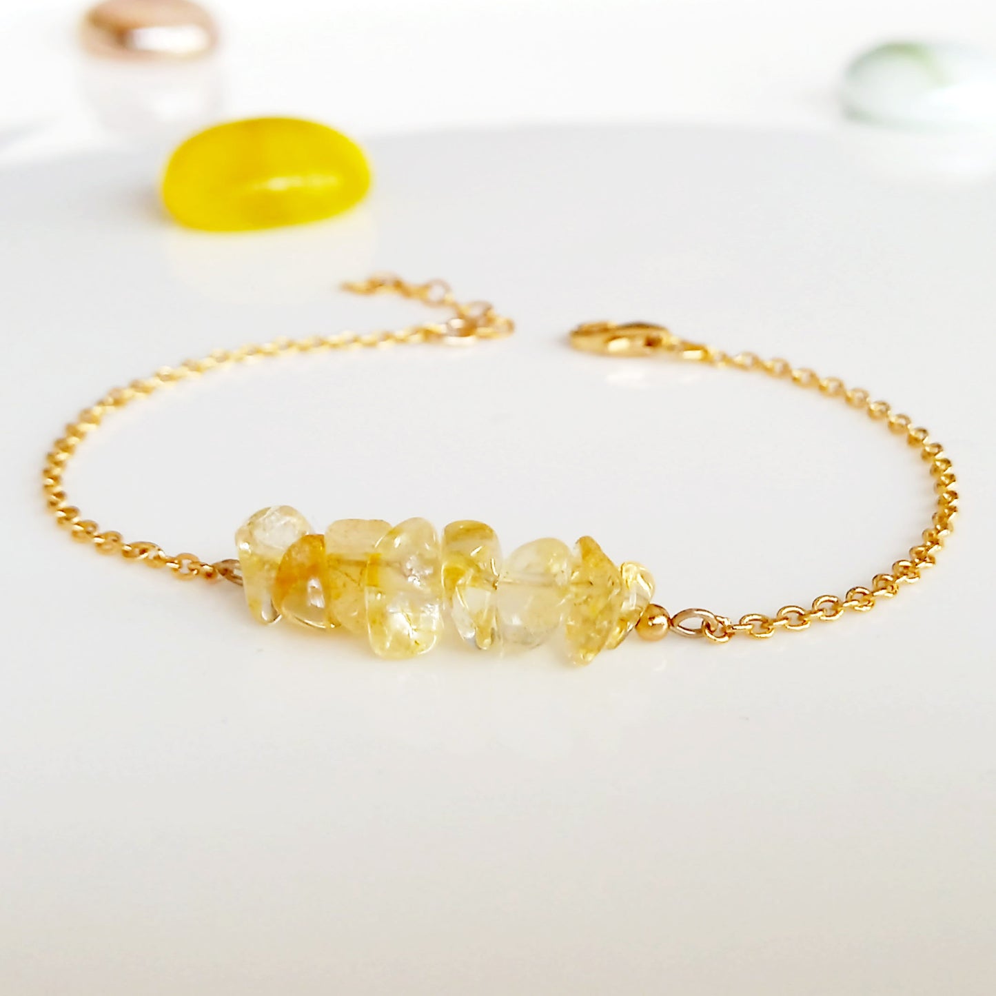 Bracelet de pierre de naissance de novembre citrine - Nicte