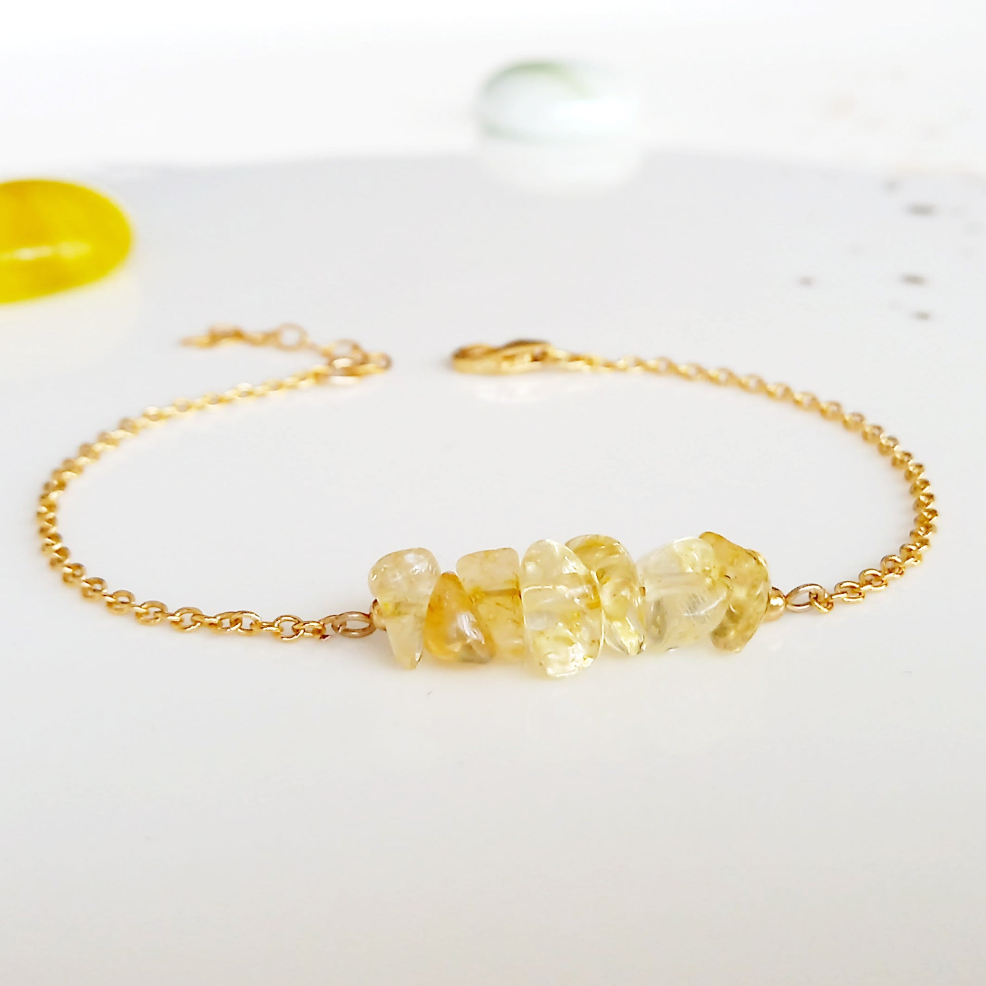 Bracelet de pierre de naissance de novembre citrine - Nicte