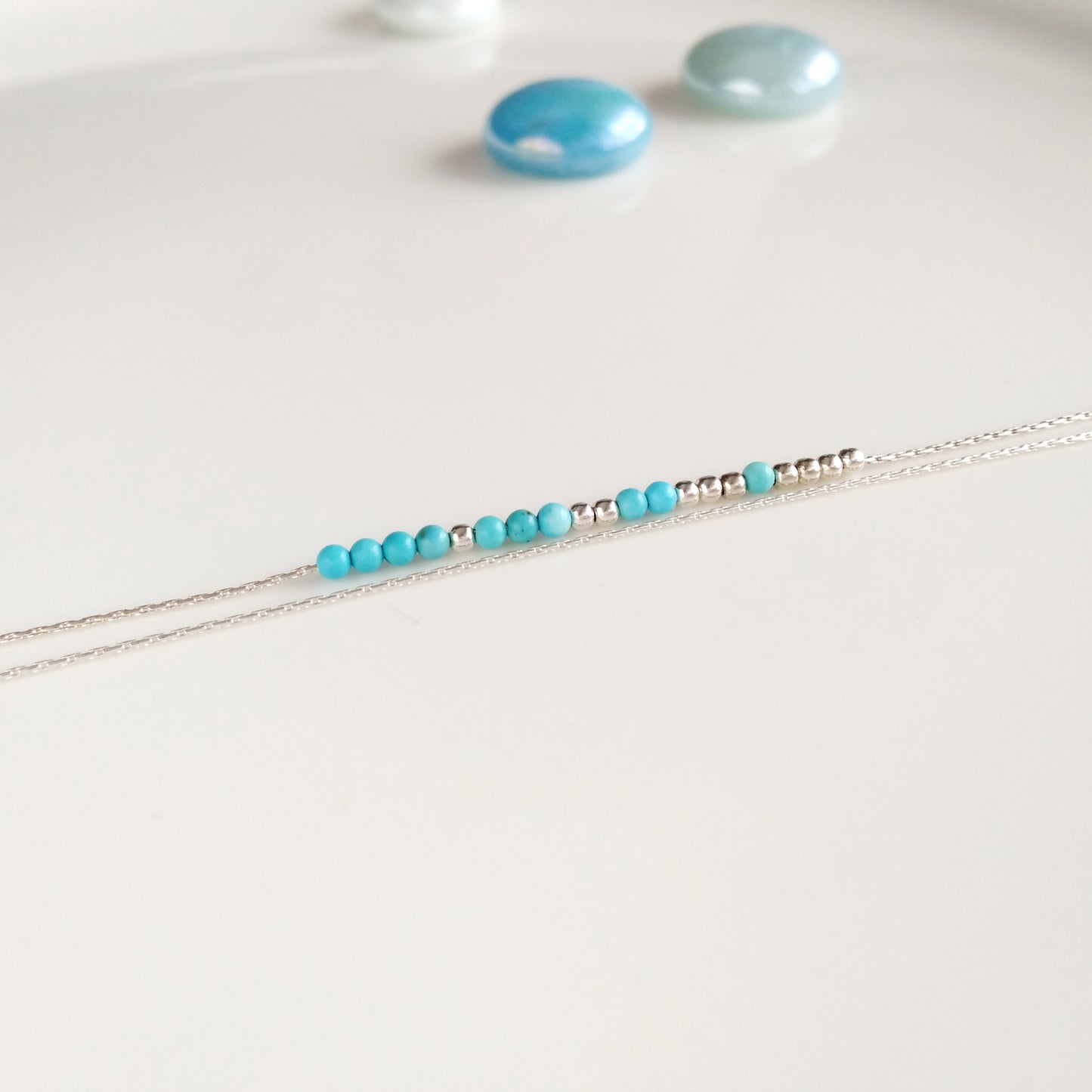 Bracelet turquoise en argent sterling 925 - Nicte