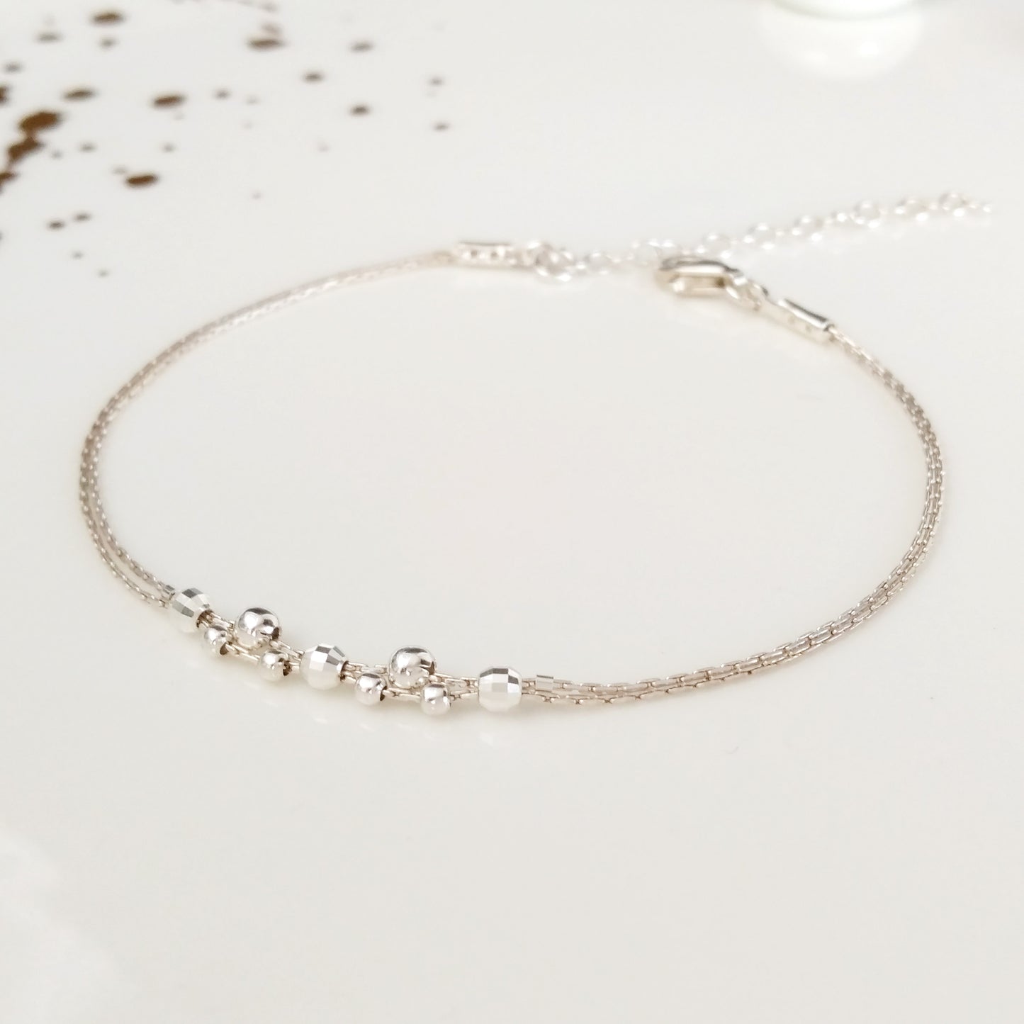 Bracelet en argent 925 délicat en couches - Nicte