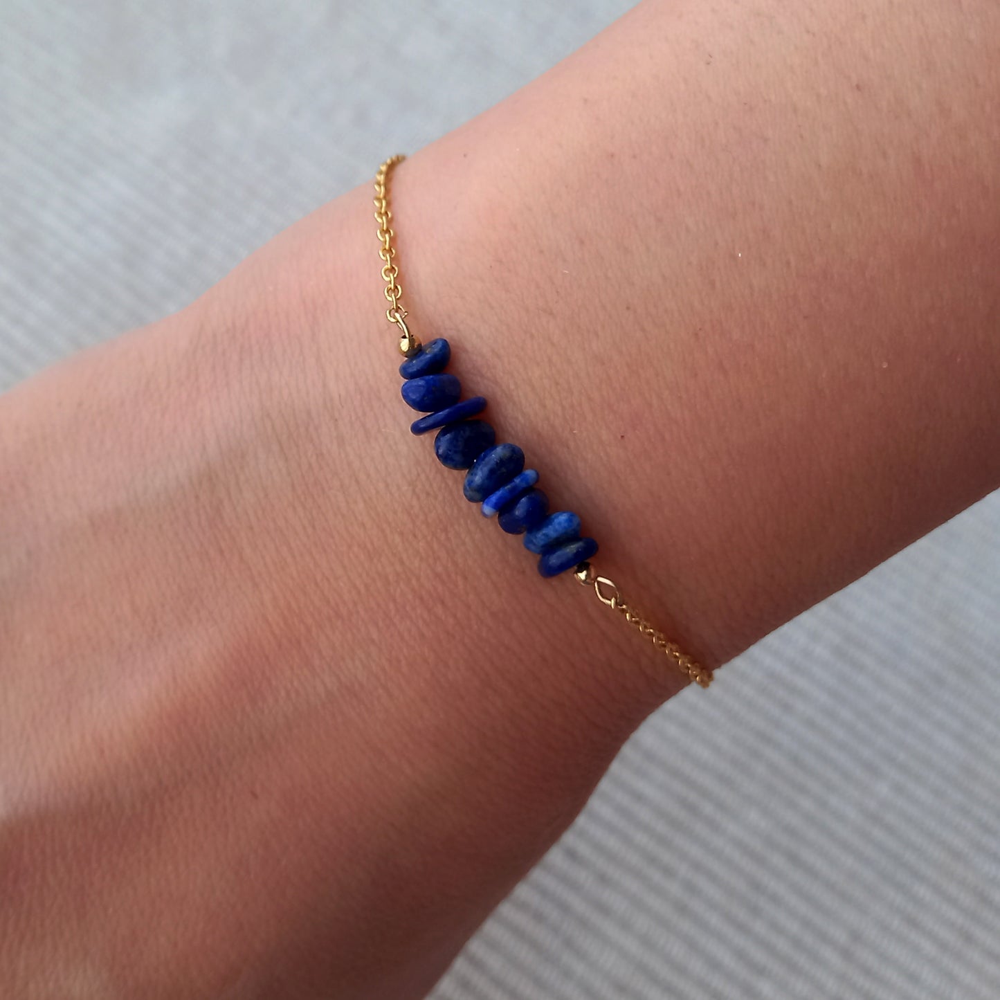 Bracelet en lapis-lazuli brut - Nicte